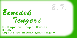 benedek tengeri business card